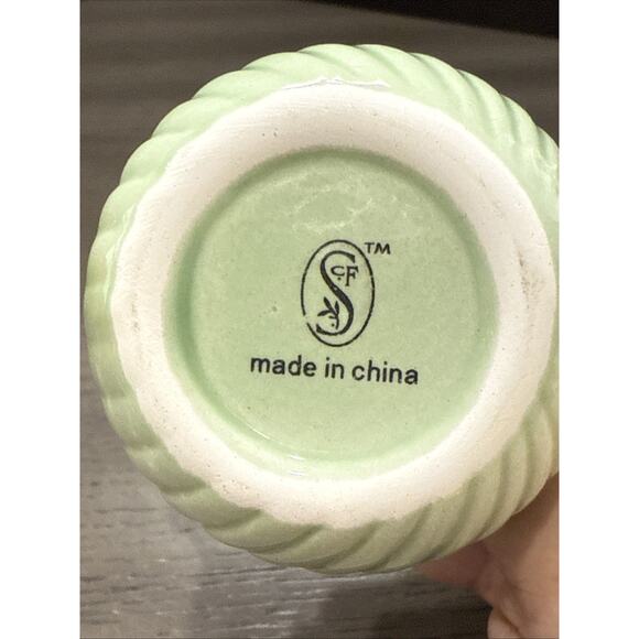 VTG SCF Mini Pitcher Ornaments Set of 4 • Red Yellow Green • Ceramic Decor - Picture 9 of 16